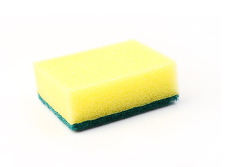 Dish washing sponge isolated