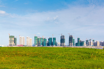 Obraz premium In the construction of city building
