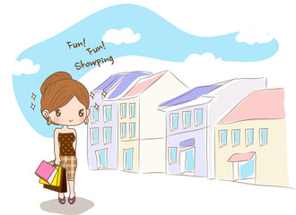 Illustration of shopping