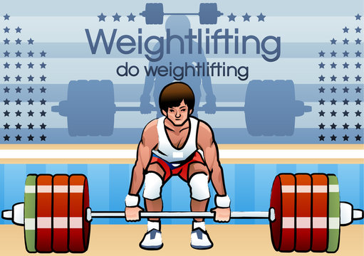 Illustration of weightlifting