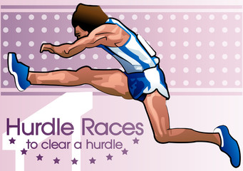 Fototapeta na wymiar Illustration of hurdles