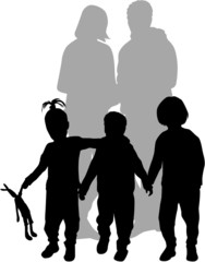 Family silhouettes