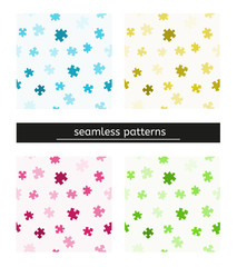 seamless pattern with puzzle pieces