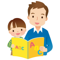 絵本の読み聞かせ　親子　英語