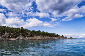 Naklejka premium Forest and sea, in Sithonia, Chalkidiki, Greece