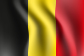 flaga Belgii wektor - obrazy, fototapety, plakaty