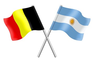 Flags : Belgium and Argentina