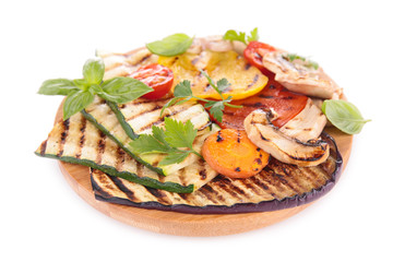 grilled vegetable on board