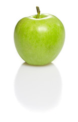 Sliced apple isolated on white background