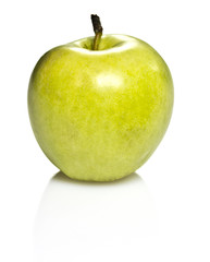 Sliced apple isolated on white background