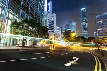 Fototapeta na wymiar traffic through downtown HongKong