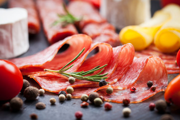 Platter of antipasti and appetizers