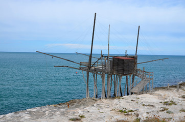 The trabucco, coast of Gargano, Italy