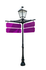 Blank directional with space wording, clipping path