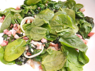 frischer Blattspinat