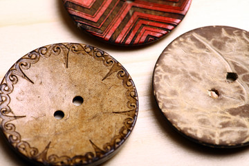 Wooden buttons