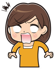 Obraz premium 驚く女性