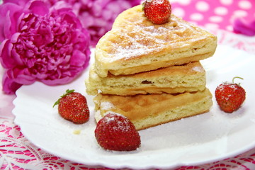 Waffels and berries