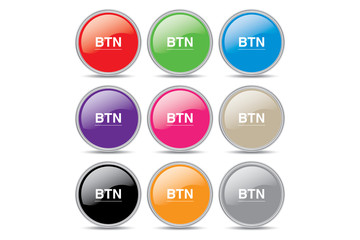 Vektör Buton İkon Simge