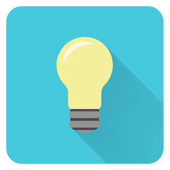 flat bulb icon with shadow