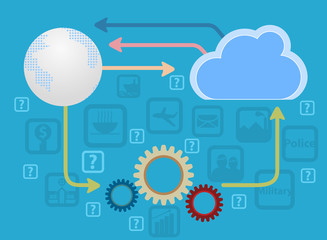 Economic world vector business background