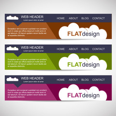 Obraz premium Web header in flat design style