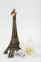 Fototapeta na wymiar Married on The Eiffel tower