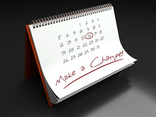 Make a change important day, calendar concept