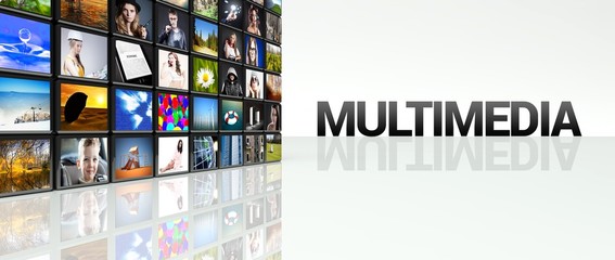 Multimedia video wall LCD TV panels