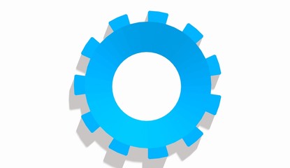 blue gear icon