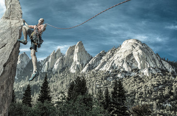 Climber on the edge.