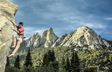 Climber on the edge.