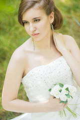 Portrait of a beautiful young bride