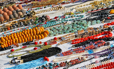handmade necklace of beads or wood for sale in African products