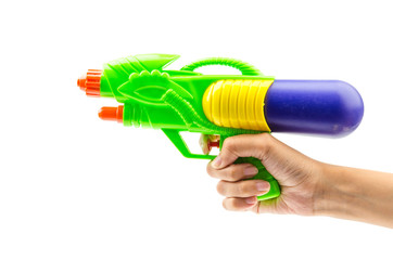 Gun water toy isolated white background