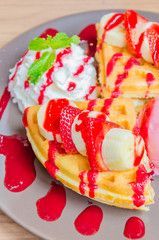 Strawberry banana pancake