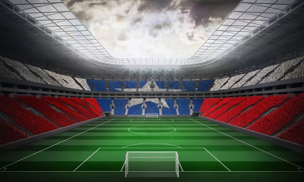 Composite image of digitally generated chile national flag - Powered by Adobe