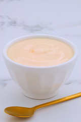 Fresh peach yogurt