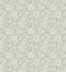 Fototapeta premium Floral ornament seamless vector background