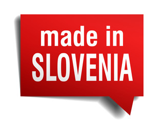 Fototapeta premium made in Slovenia red 3d realistic speech bubble