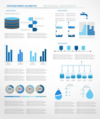 Water infographics. Information Graphics. Vector illustration