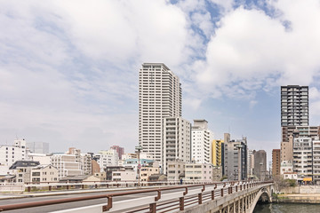 Fototapeta na wymiar Osaka city street scenery