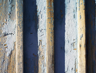 Old wooden fence with paint