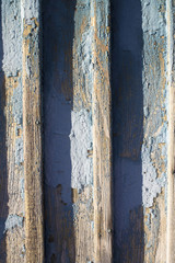 Old wooden fence with paint