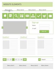 Green website set