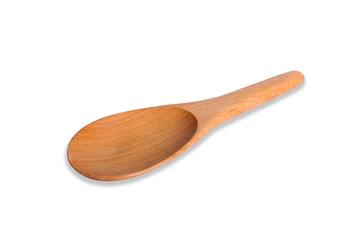 wooden spoon isolated on white background