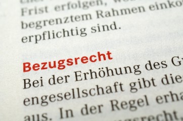 Obraz premium Bezugsrecht