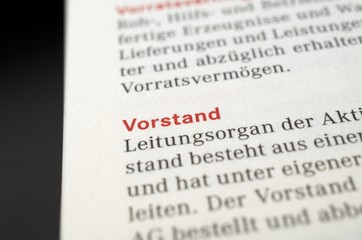 Fototapeta premium Vorstand Begriff
