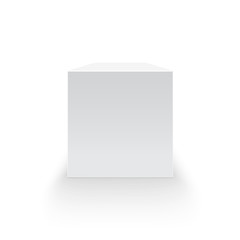 Blank box isolated on white background