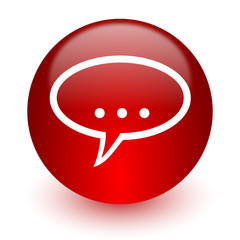 forum red computer icon on white background